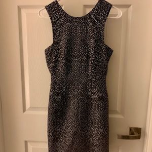 H&M NAVY SPOTTED DRESS